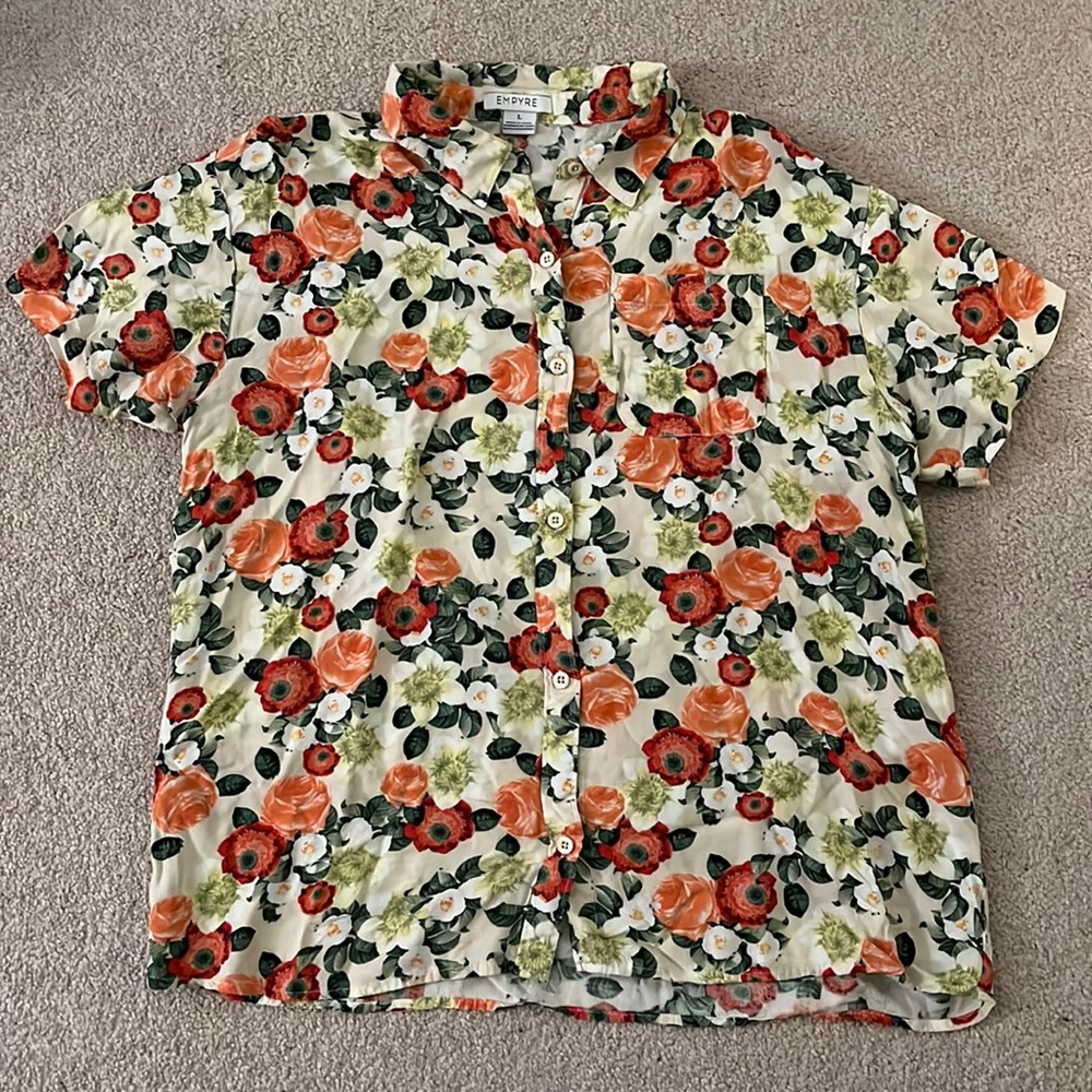 Empyre Floral Button Up T-Shirt